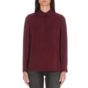 FRAME 100% silk ruffle blouse - size M